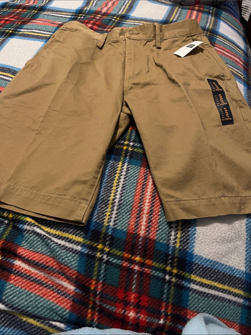 GAP Men's Khaki Flat-Front Shorts